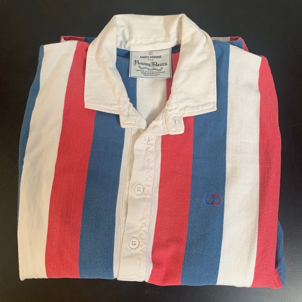 Rowing Blazers French striped rugby size L